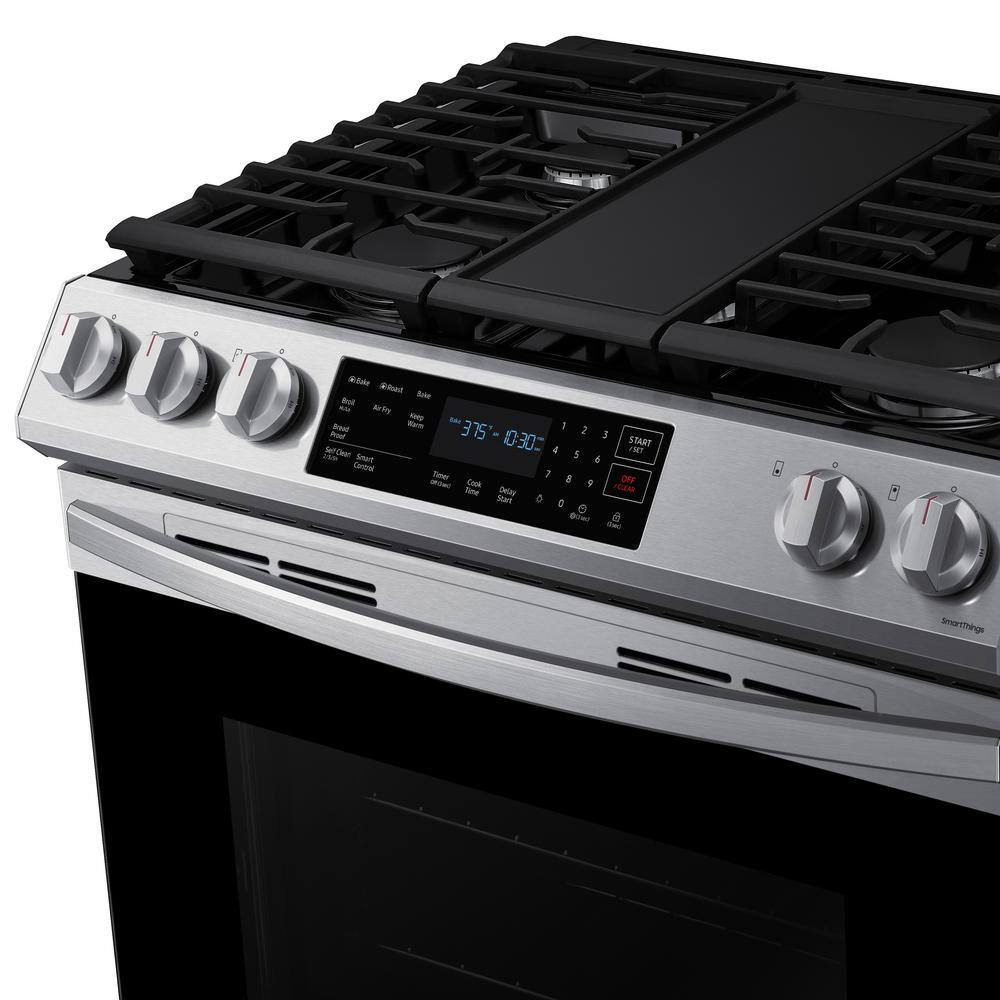  30 in. 6 cu. ft. Smart 5-Burner Slide-In Gas Range with Air Fry and Convection Oven in Stainless Steel NX60BG8315SS