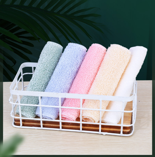 Bamboo fiber plain dish towel to remove grease stains strong kitchen hood hand wash cloth