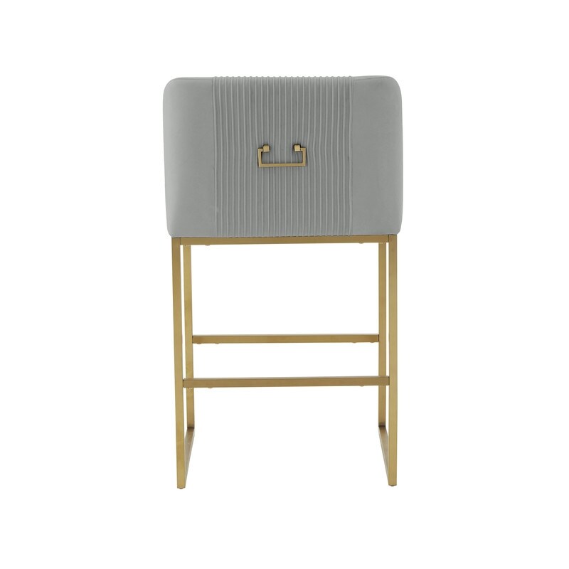 Lisa Pleated Velvet Counter Stool by Inspire Me! Home Decor