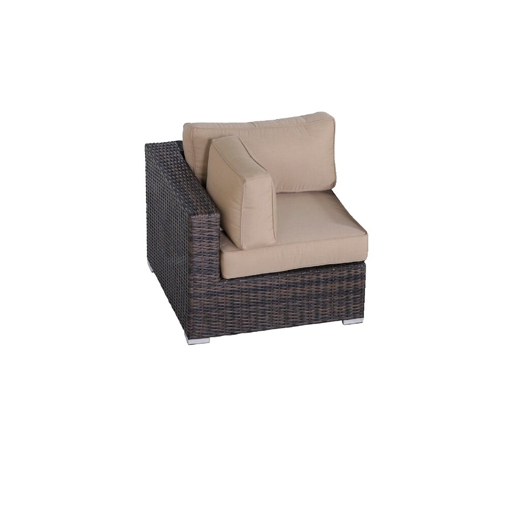 LSI Wicker 6   Person Seating Group with Sunbrella Cushions