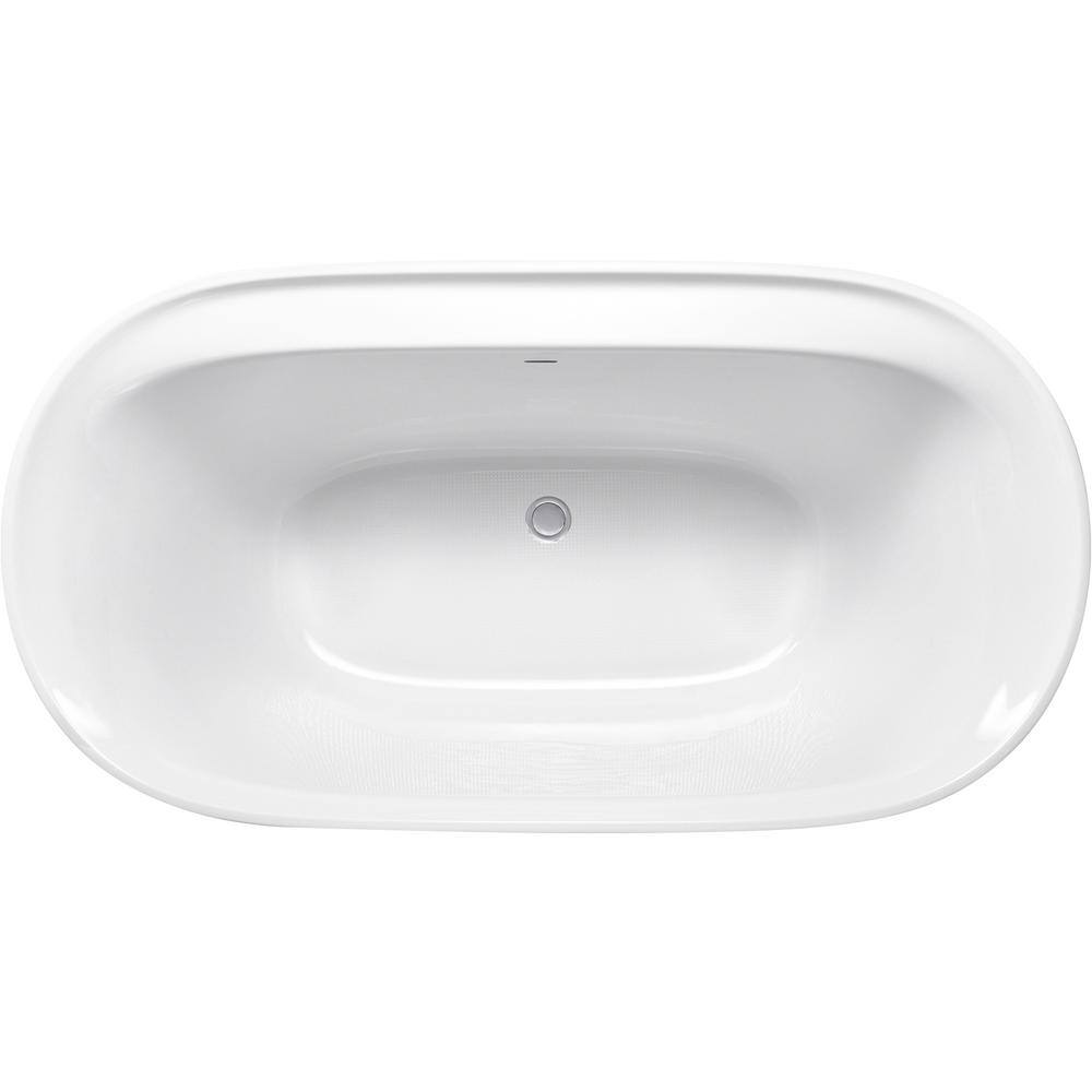 STERLING Spectacle 65.75 in. Acrylic Flatbottom Bathtub in White 95334-0