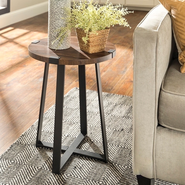 Middlebrook Barnett Round Metal Wrap Side Table