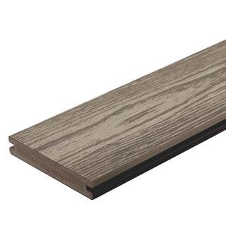 FORTRESS Apex 1 in. x 6 in. x 8 ft. Arctic Birch Grey PVC Grooved Deck Boards (2-Pack) 251060821