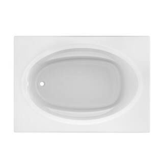 JACUZZI PROJECTA 60 in. x 42 in. Rectangular Oval Drop-in Reversible Soaking Bathtub in White R4D6042BUXXXXW