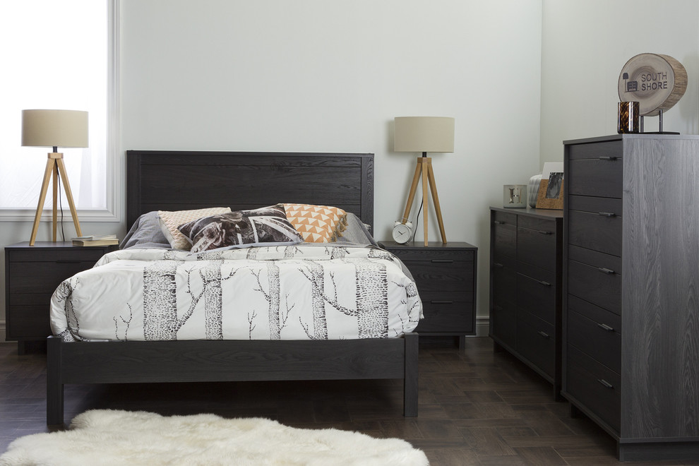 South Shore Fynn Full Headboard  54  Gray Oak   Transitional   Headboards   by ShopLadder  Houzz