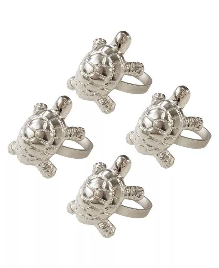 Saro Lifestyle Turtle Dinner Napkin Ring Set of 4