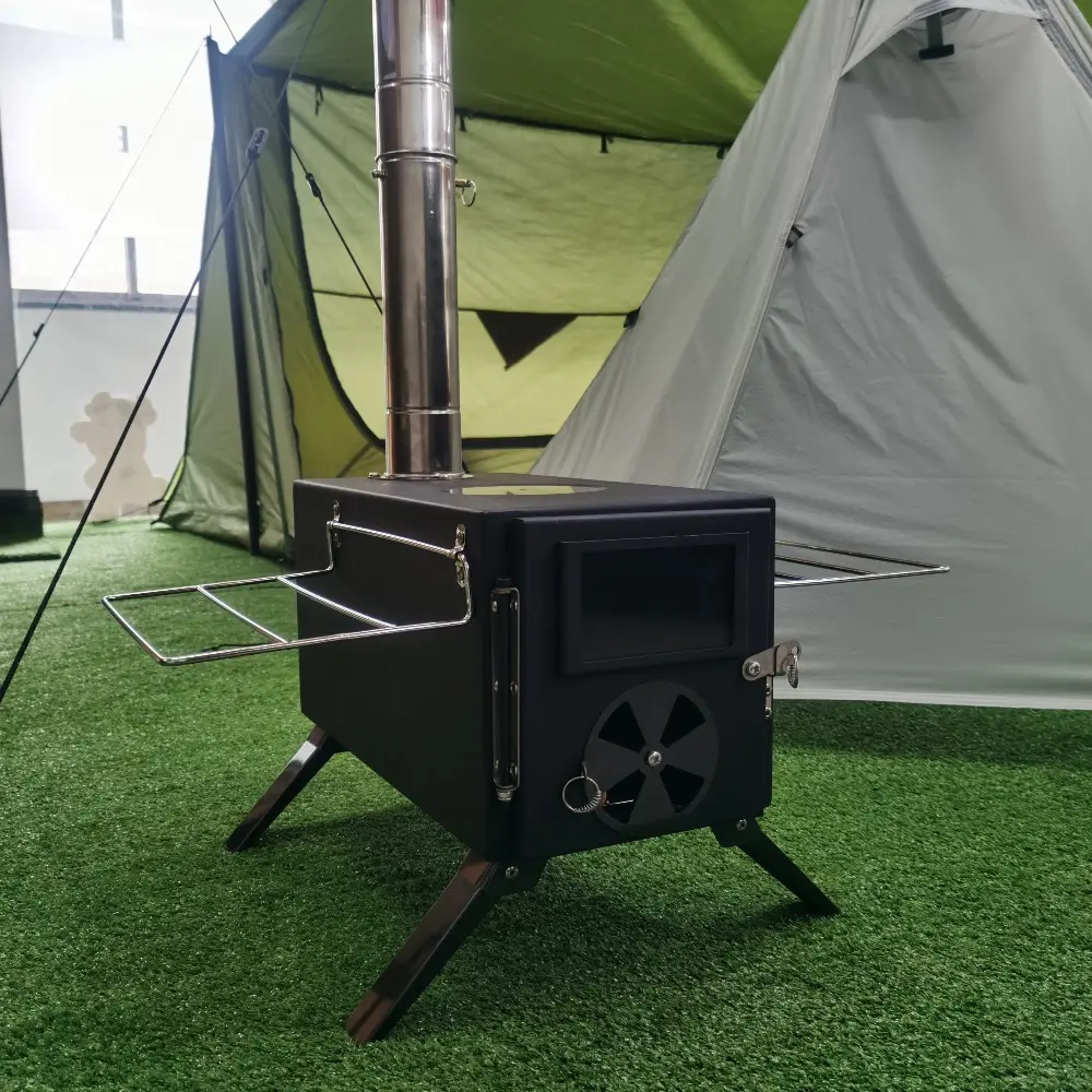 Wildrex Camping Iron Stove Wood Burning Stove Quick Assembly hiking camping wood stoveTent Stove