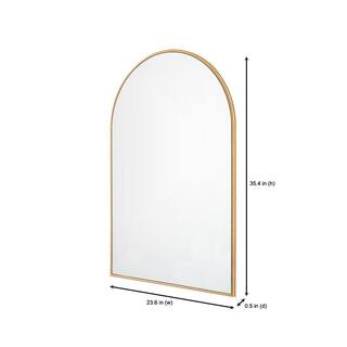 Home Decorators Collection Medium Arched Gold Classic Accent Mirror (35 in. H x 24 in. W) H5-MH-625