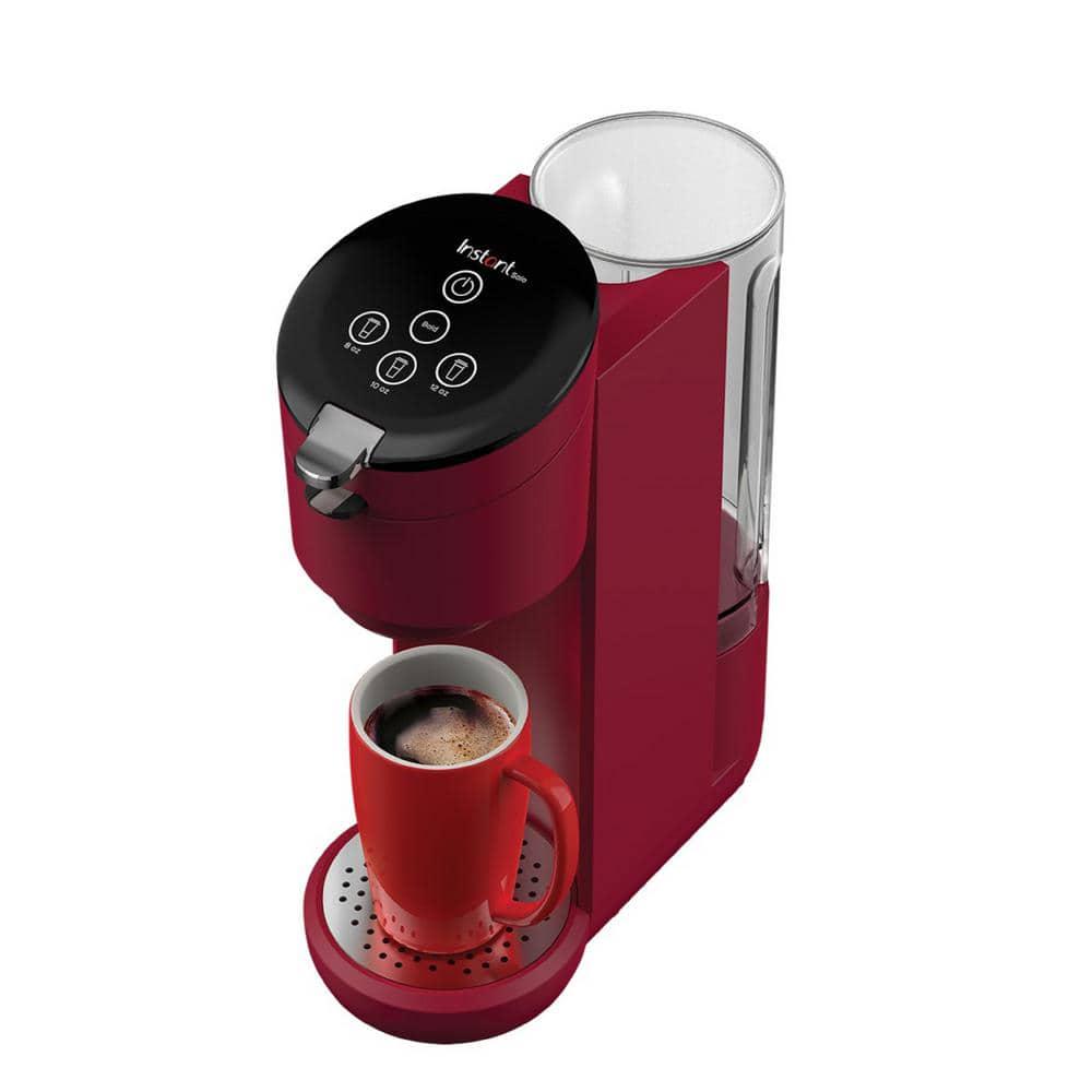 INSTANT 40 oz Solo Single Cup Maroon Drip Coffee Maker with Water Tank Capacity