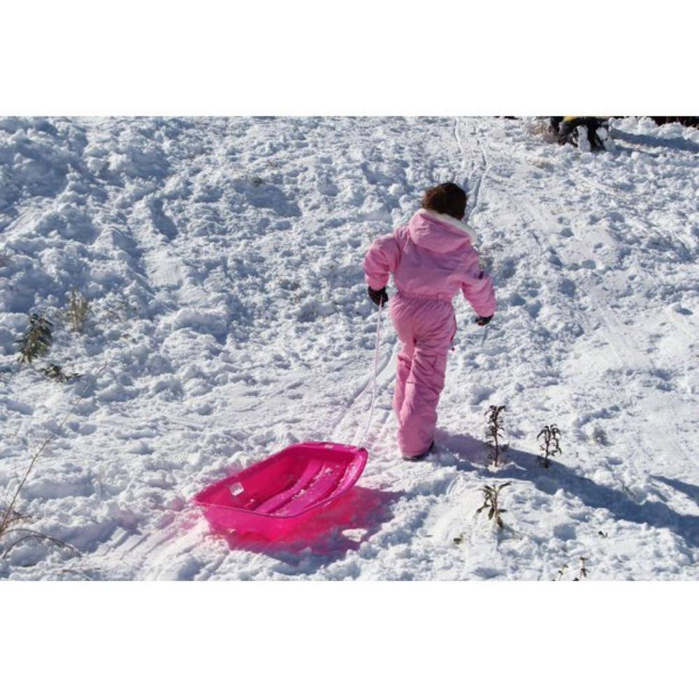 Slippery Racer Downhill Plastic Sprinter Kids Toddler Toboggan Snow Sled in Red SR918R