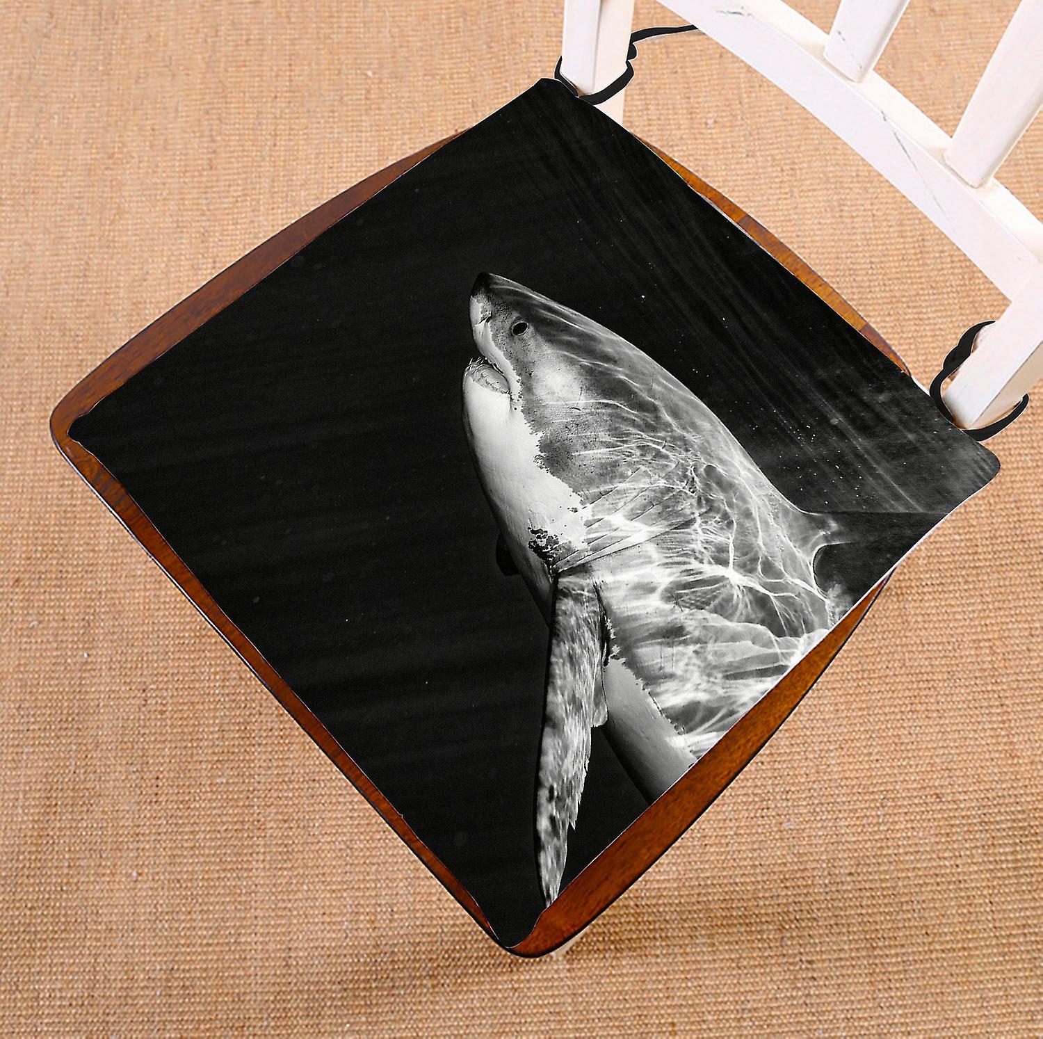 Animal Chair Pad， Great White Shark While Coming To You Seat Cushion Chair Cushion Floor Cushion 45x45 Cm