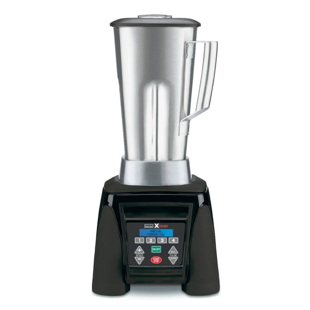 Waring Commercial Xtreme 64 oz. 10-Speed Stainless Steel Blender with 3.5 HP LCD Display and Programmable MX1300XTS