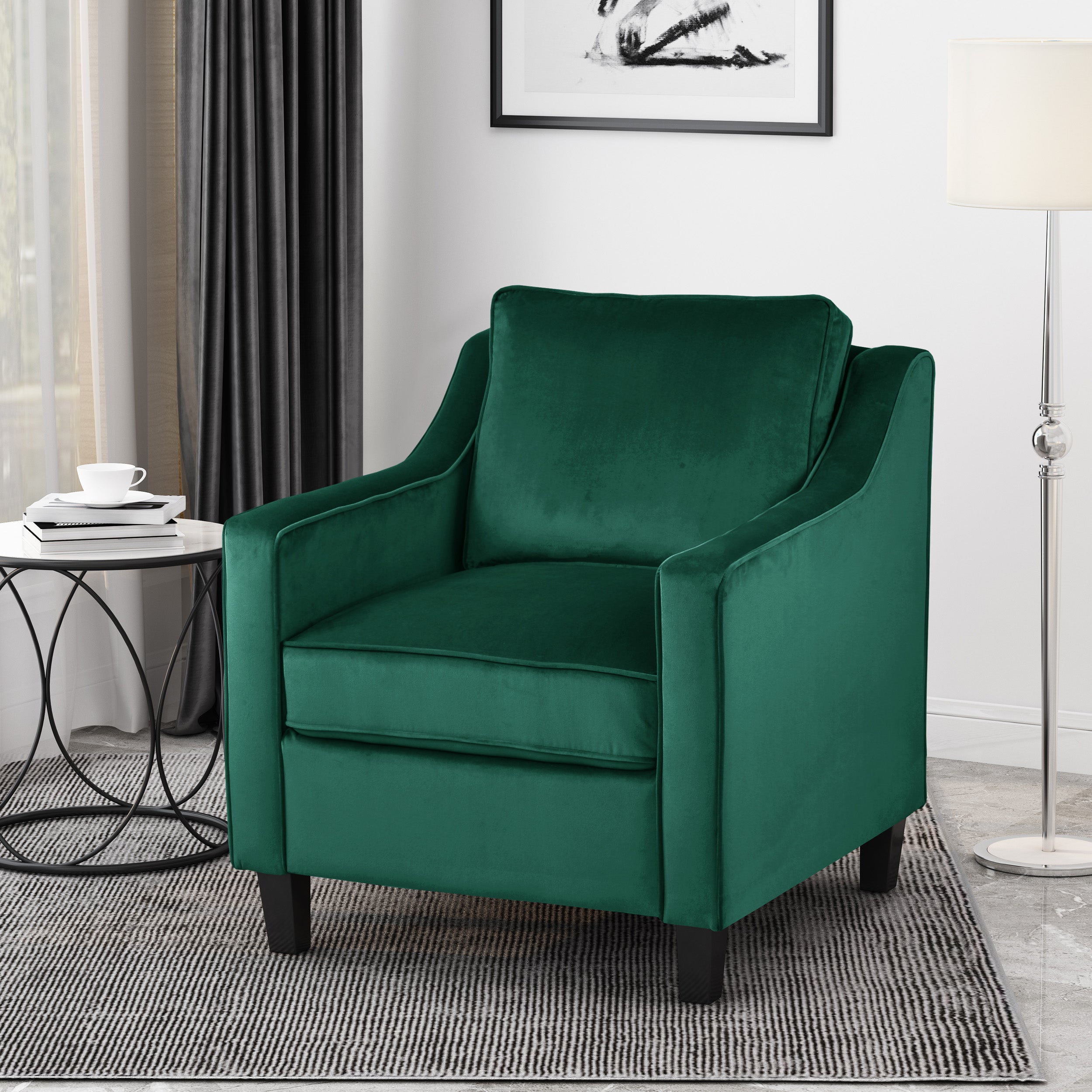 Sonny Contemporary Velvet Club Chair