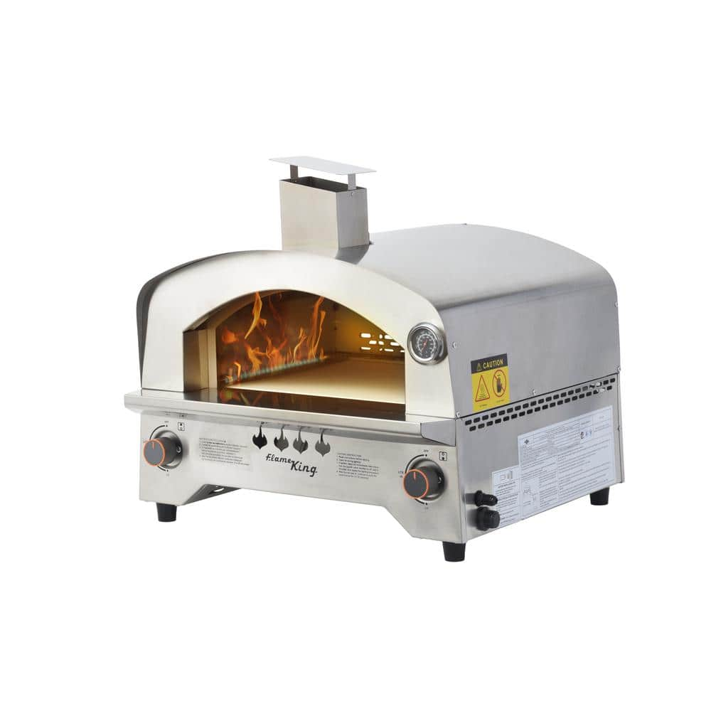 Flame King Multi-Function Propane Pizza Oven with 13 in. Pizza Stone YSN-SSPZG