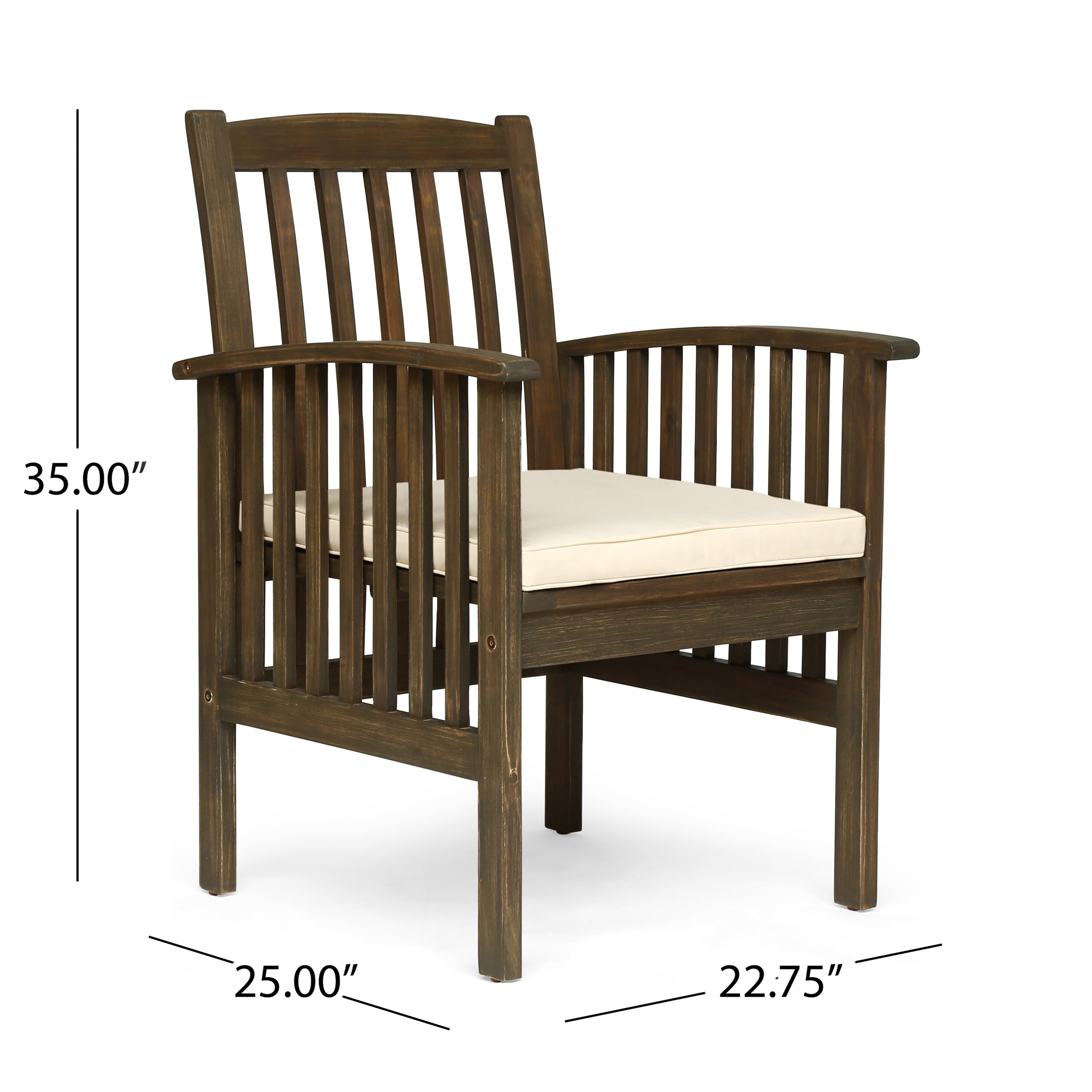 Spring Acacia Patio Dining Set, 6-Seater, 71