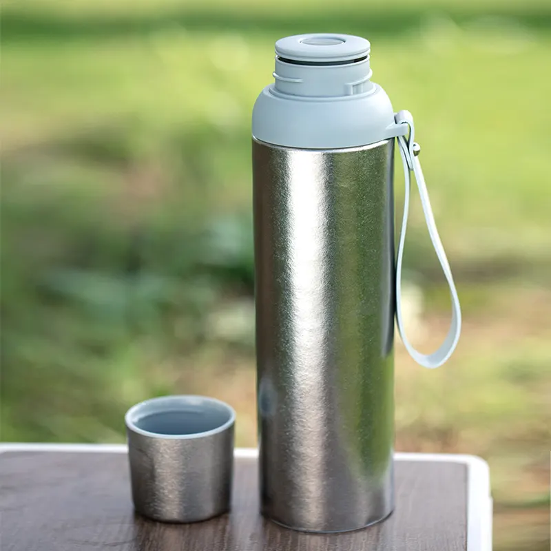 Camping Accessories Outdoor Titanium Water Bottle with Titanium Lid Outdoor Camping Cycling Hiking Tableware Drinkware