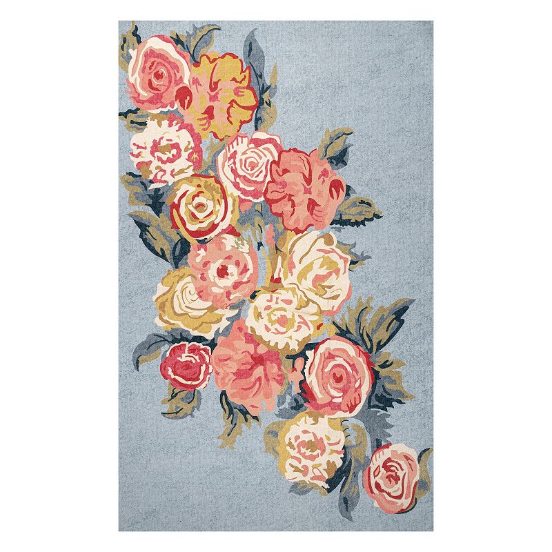 nuLOOM Lauryn Machine Washable Floral Area Rug