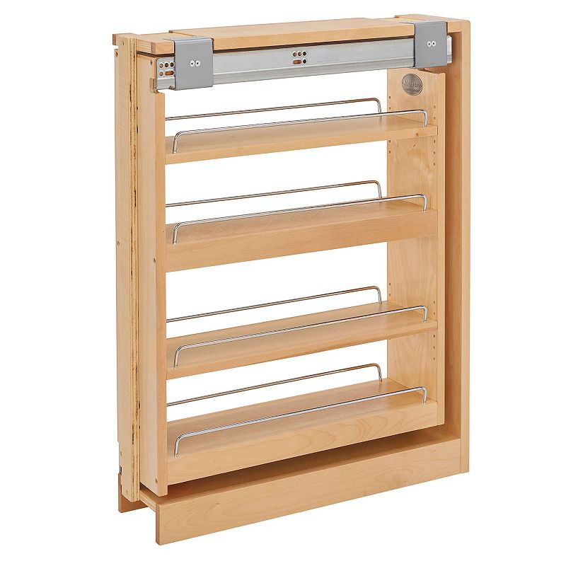 Rev-A-Shelf 6 Pull Out Cabinet Organizer for Base Filler， Maple， 432-BFSC-6C