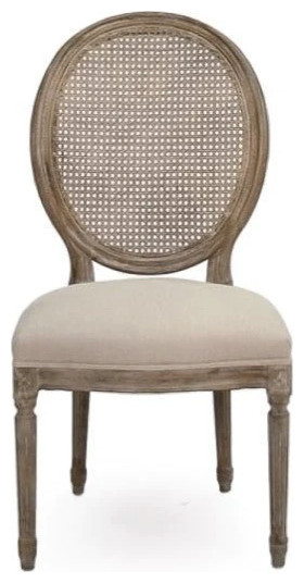 Chezare Medallion Side Chair Limed Grey Oak   French Country   Dining Chairs   by Rustic Home Furniture Deco  Houzz