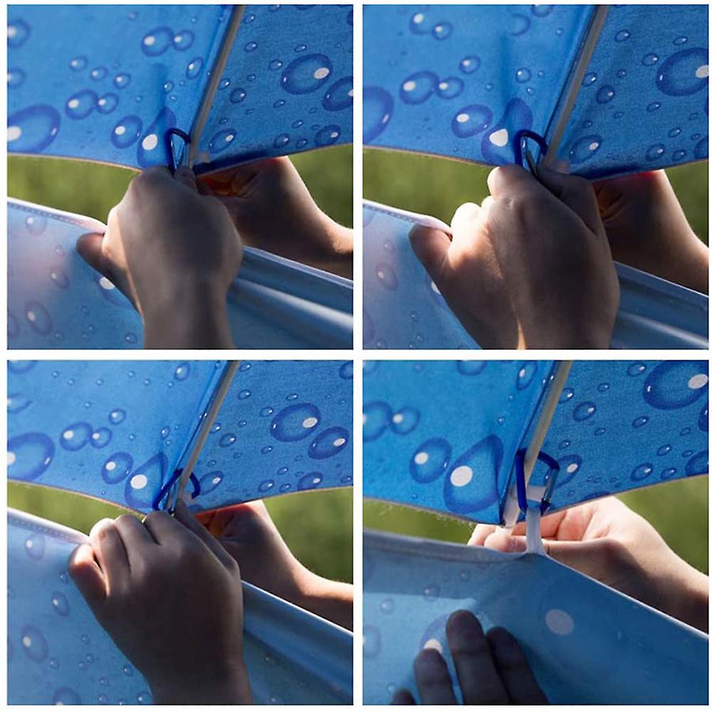 Fabric Fishing Umbrella Anti-uv Collapsible With Carabiners For Yard Garden Garage Balcony Water Drop Color Without Umbrella