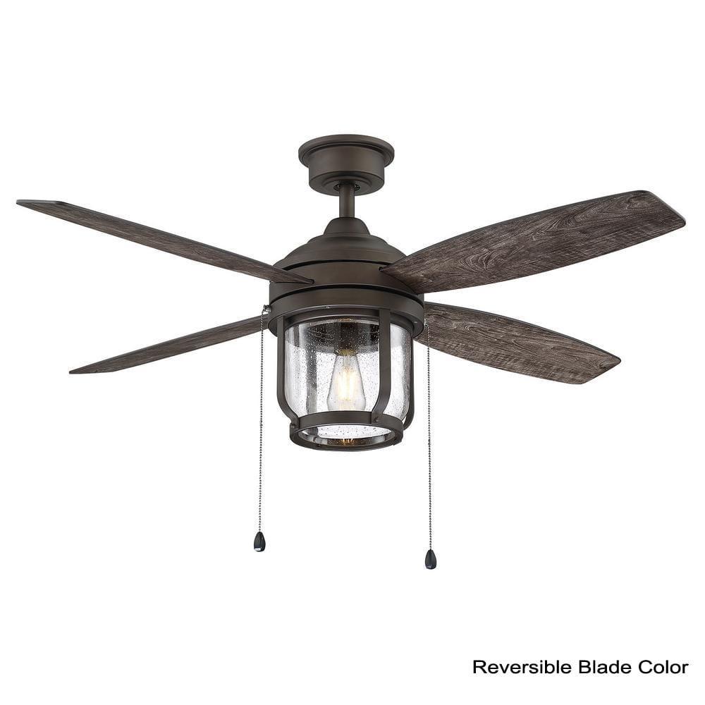 Home Decorators Collection Northampton 52 in LED IndoorOutdoor Espresso Bronze Ceiling Fan with Light