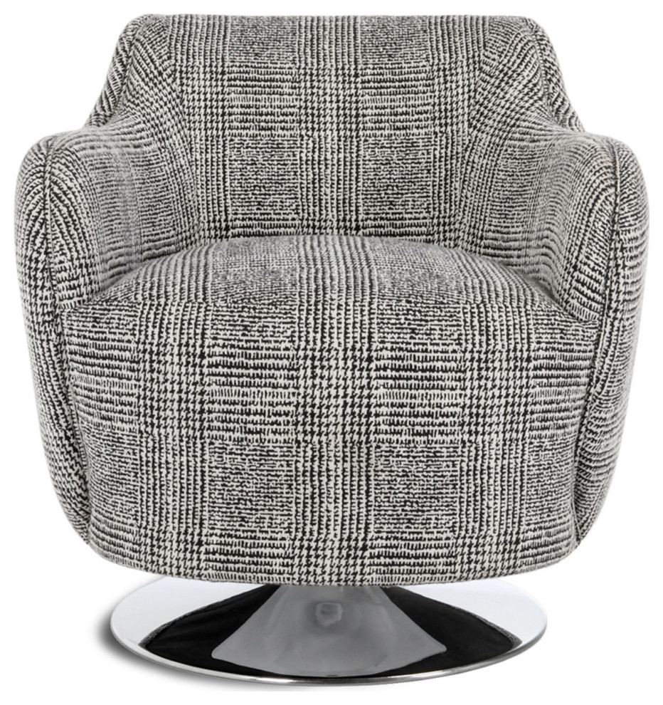 Layla Plaid Swivel Chair   Contemporary   Armchairs And Accent Chairs   by Design Mix Furniture  Houzz