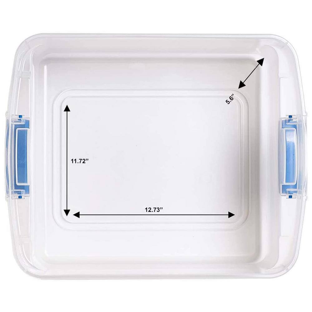 HOMZ 15.5 qt. Heavy Duty Clear Plastic Stackable Storage Containers (16-Pack) 4 x 3420CLRDC.04