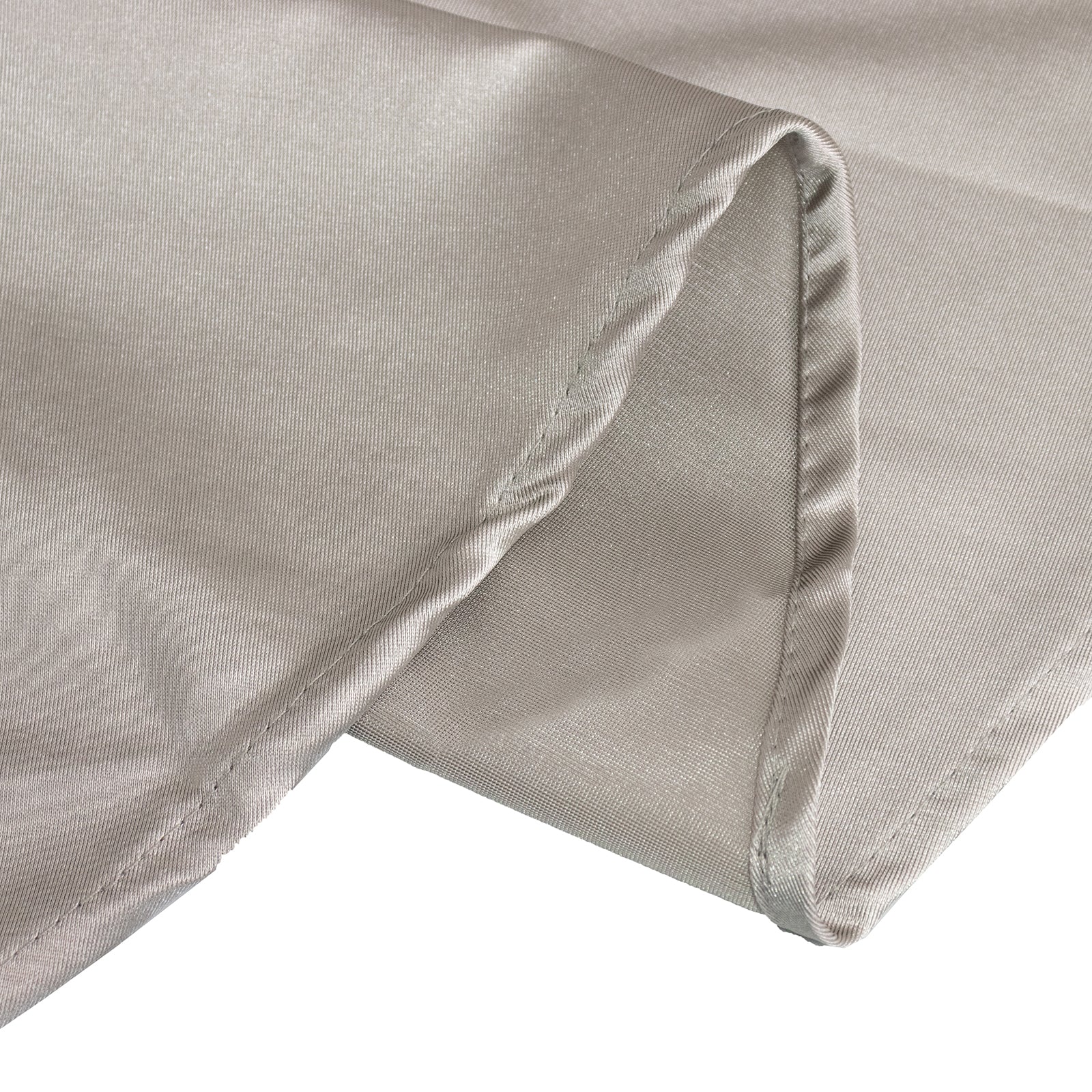 Shimmer Silver Premium Scuba Round Tablecloth, Wrinkle Free Seamless Polyester Tablecloth - 108