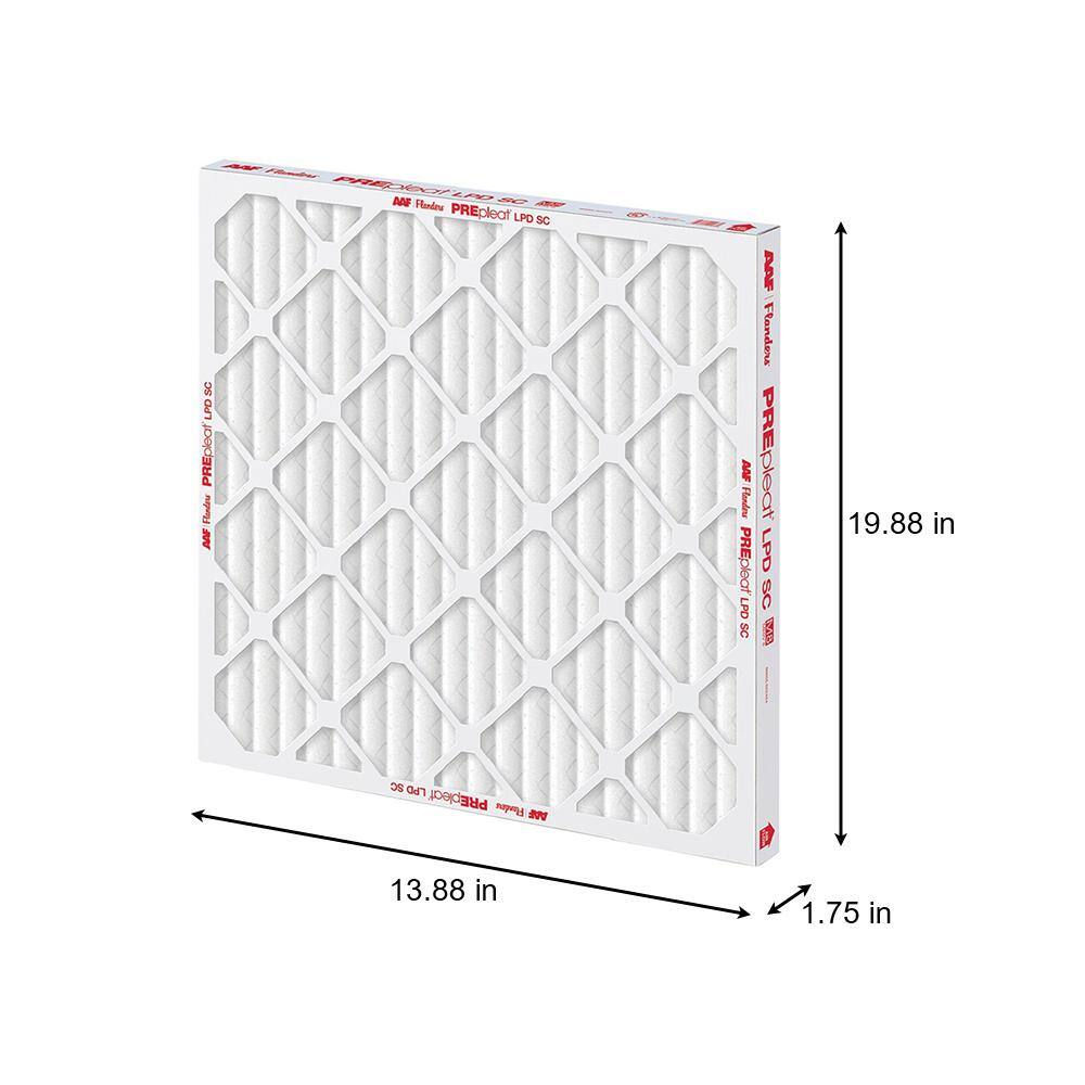 AAF Flanders 14 x 20 x 2 Pre-Pleat 40 Pleated MERV 8 Air Filter (12-Pack) 80055.021420