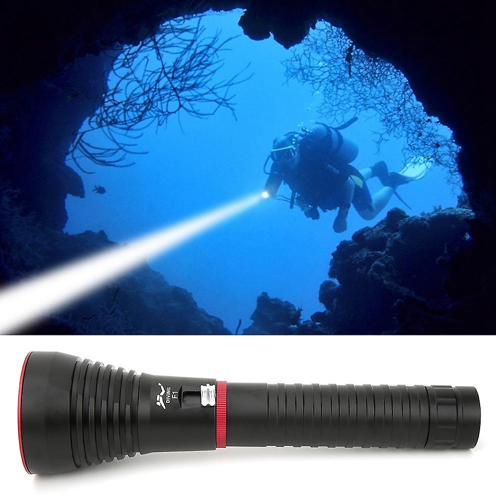 Xhp70led Strong Light Diving Longrange Ipx8 Waterproof Flashlight For Camping Hiking Exploring