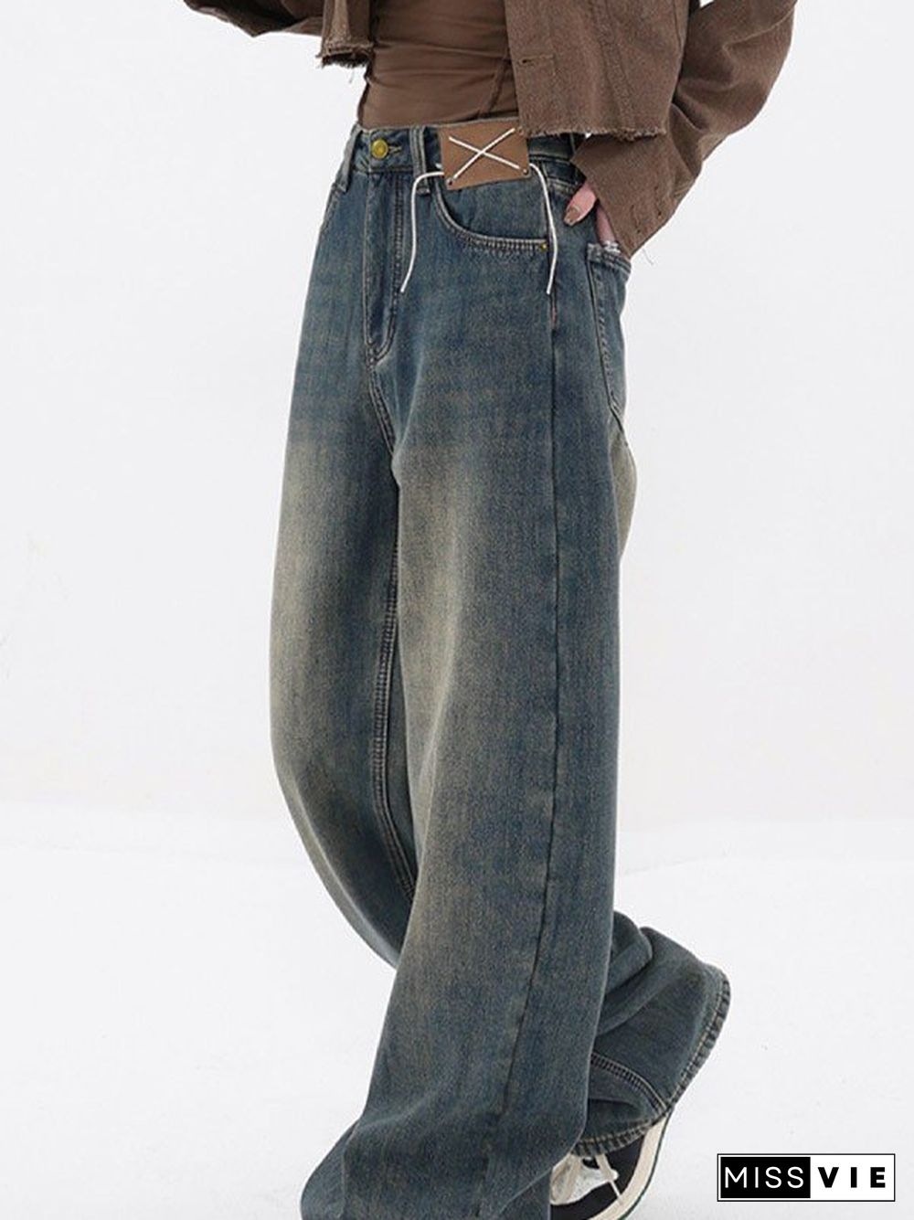 Detachable Pack Denim Boyfriend Jeans