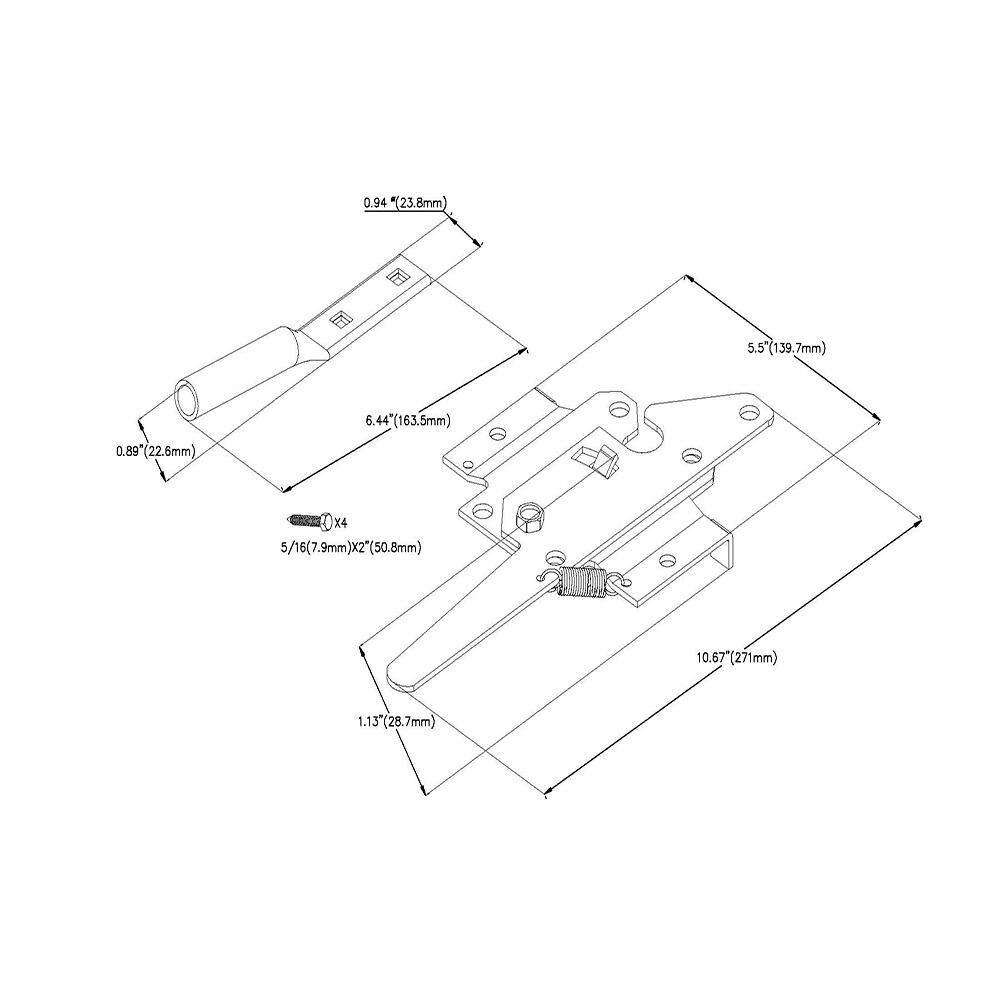 Everbilt Black Post Latch 18109