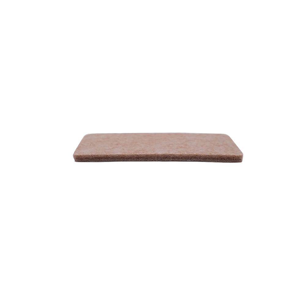 Everbilt 2 in. x 4 in. Beige Rectangular Felt Heavy Duty Self-Adhesive Furniture Pads (3-Pack) 49948