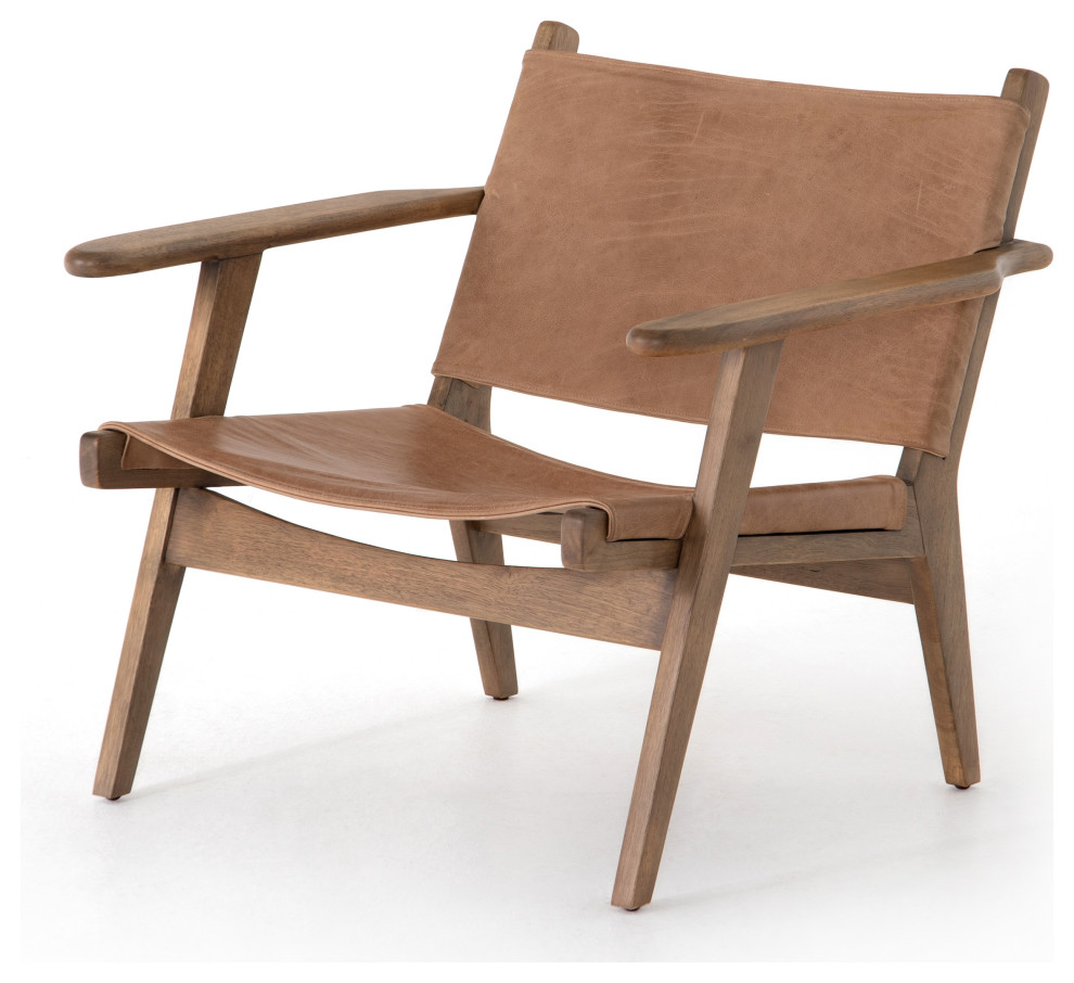 Rivers Sling Chair  Winchester Beige   Midcentury   Armchairs And Accent Chairs   by HedgeApple  Houzz