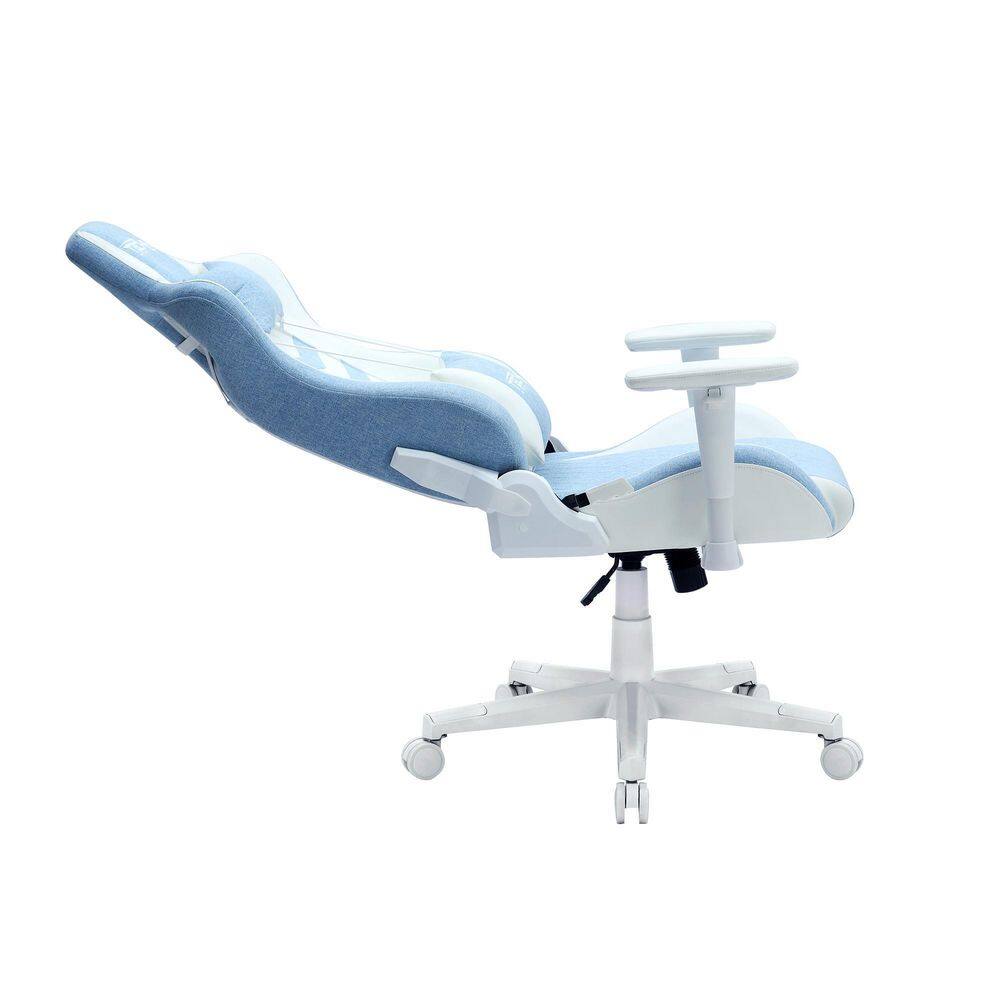 Techni Sport TS86 Blue Ergonomic Pastel Fabric Gaming Chair with Adjustable Arms RTA-TS86-BL