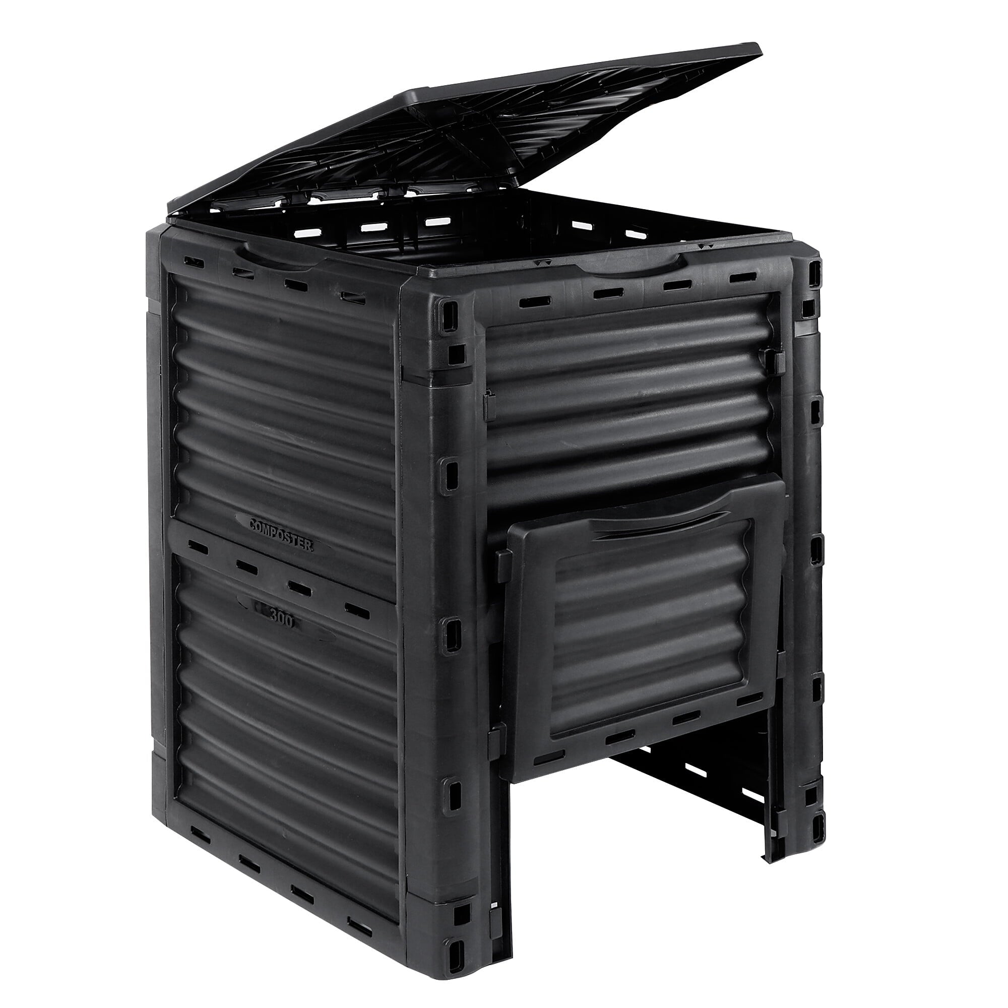 ZENSTYLE Garden Compost Bin 80 Gal Fast Creation of Fertile Soil, Black