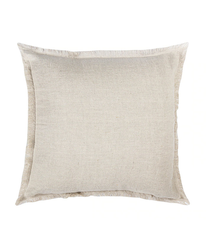 Anaya Home Beige Linen Down Euro Pillow