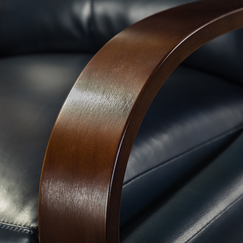 Alexandra Genuine Leather Manual Recliner