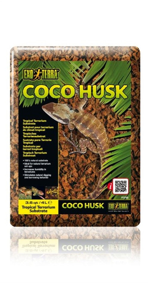 Exo Terra Coco Husk Loose Tropical Terrarium Reptile Substrate 3.6 qt