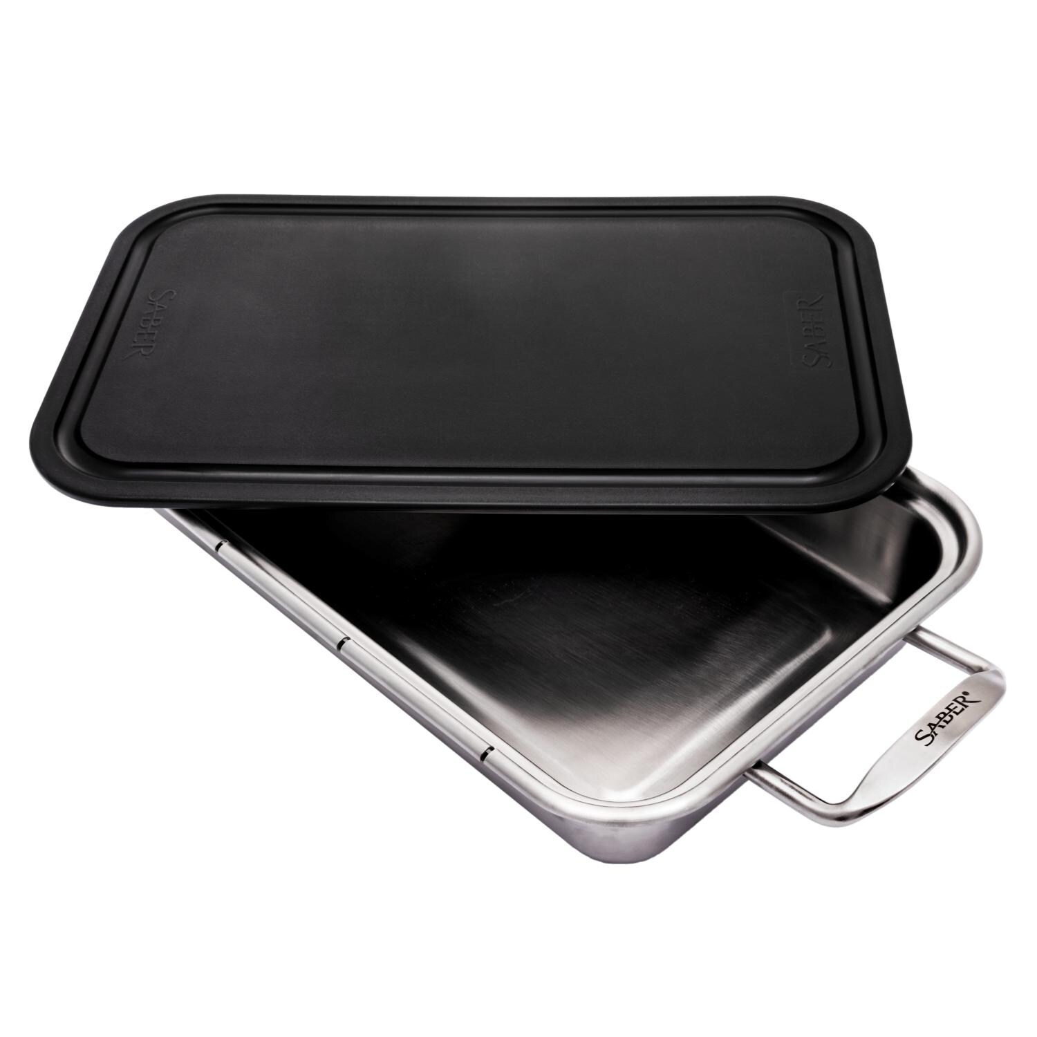 Saber Stainless Steel Roasting Pan w/ Cutting Board