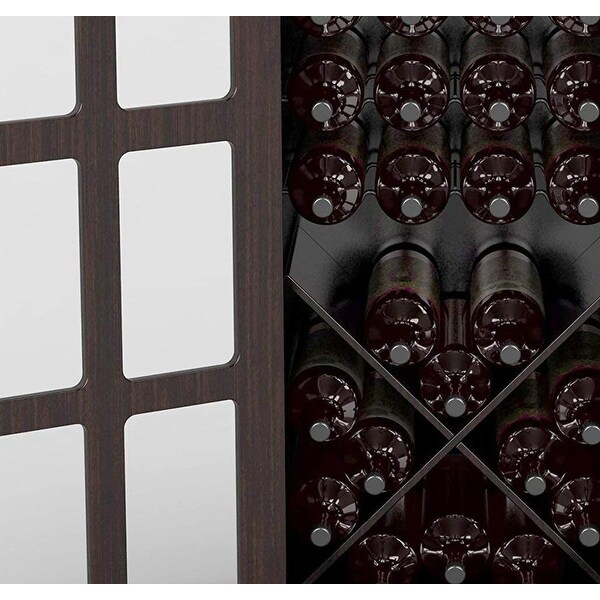 Windowpane 24-Bottle Wine Cabinet， Espresso