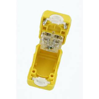 Leviton 20 Amp 125-Volt Python Straight Blade Angle Grounding Plug Yellow 5356-VA