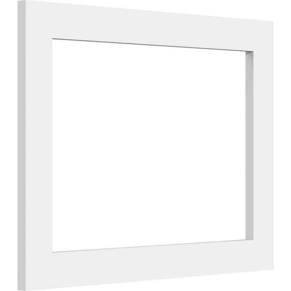 Ekena Millwork 38 in. x 16 in. x 12 in. Prescott White PVC Decorative Wall Panel (2-Piece) WALP16X12X037PRE