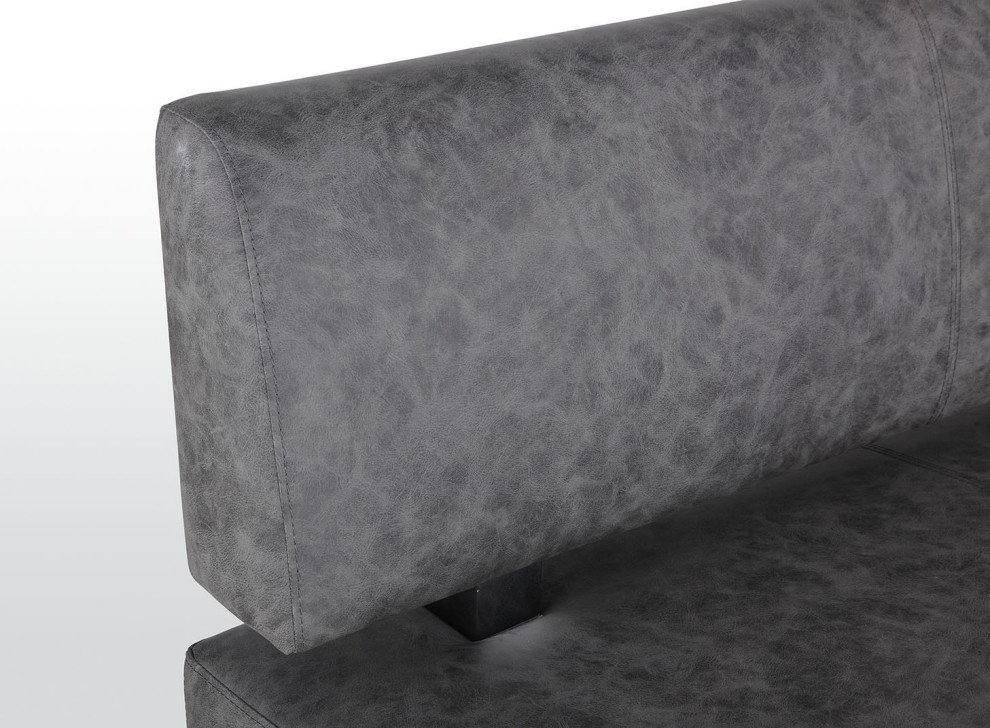 Dark Grey Pu Reversible Nook   Contemporary   Sectional Sofas   by HedgeApple  Houzz