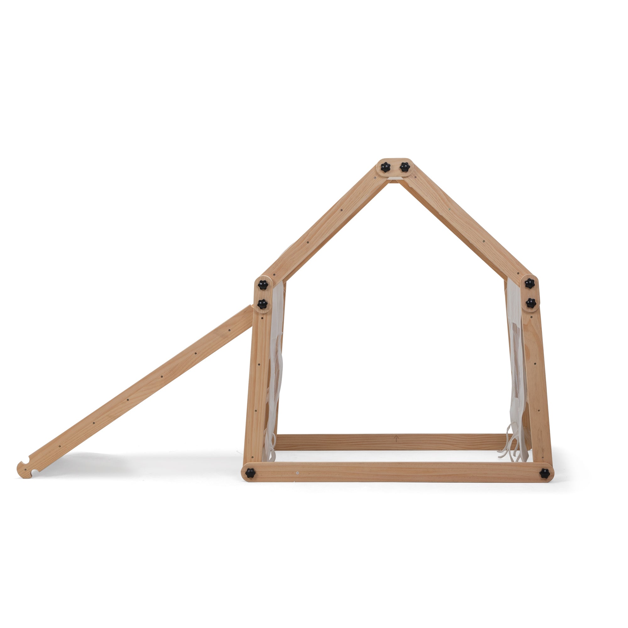 Foldable Wooden Climbing Triangle with Sliding Ramp， 3 in 1 Triangle Climbing Toys for Toddlers， Kids Indoor Climbers and Gym Play Structures for 2-4 Years Old Boys Girls