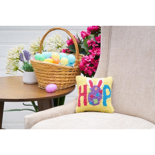 X 8 quot Egg Hop Hooked Pillow