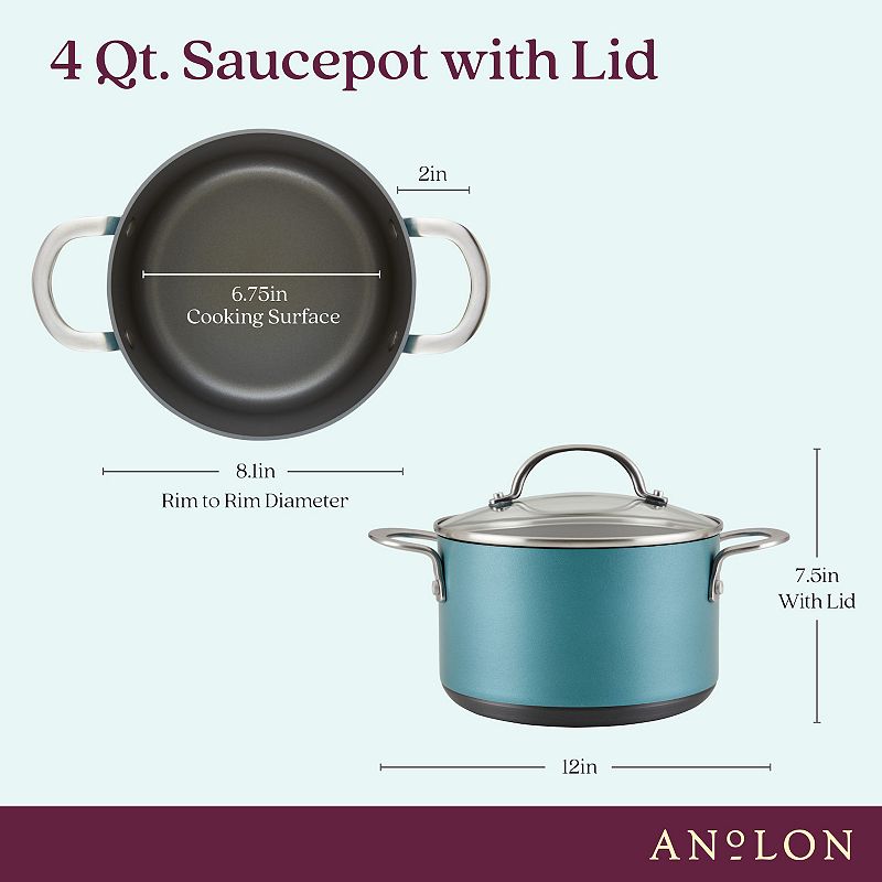 Anolon Achieve 4-qt. Hard-Anodized Nonstick Saucepot with Lid