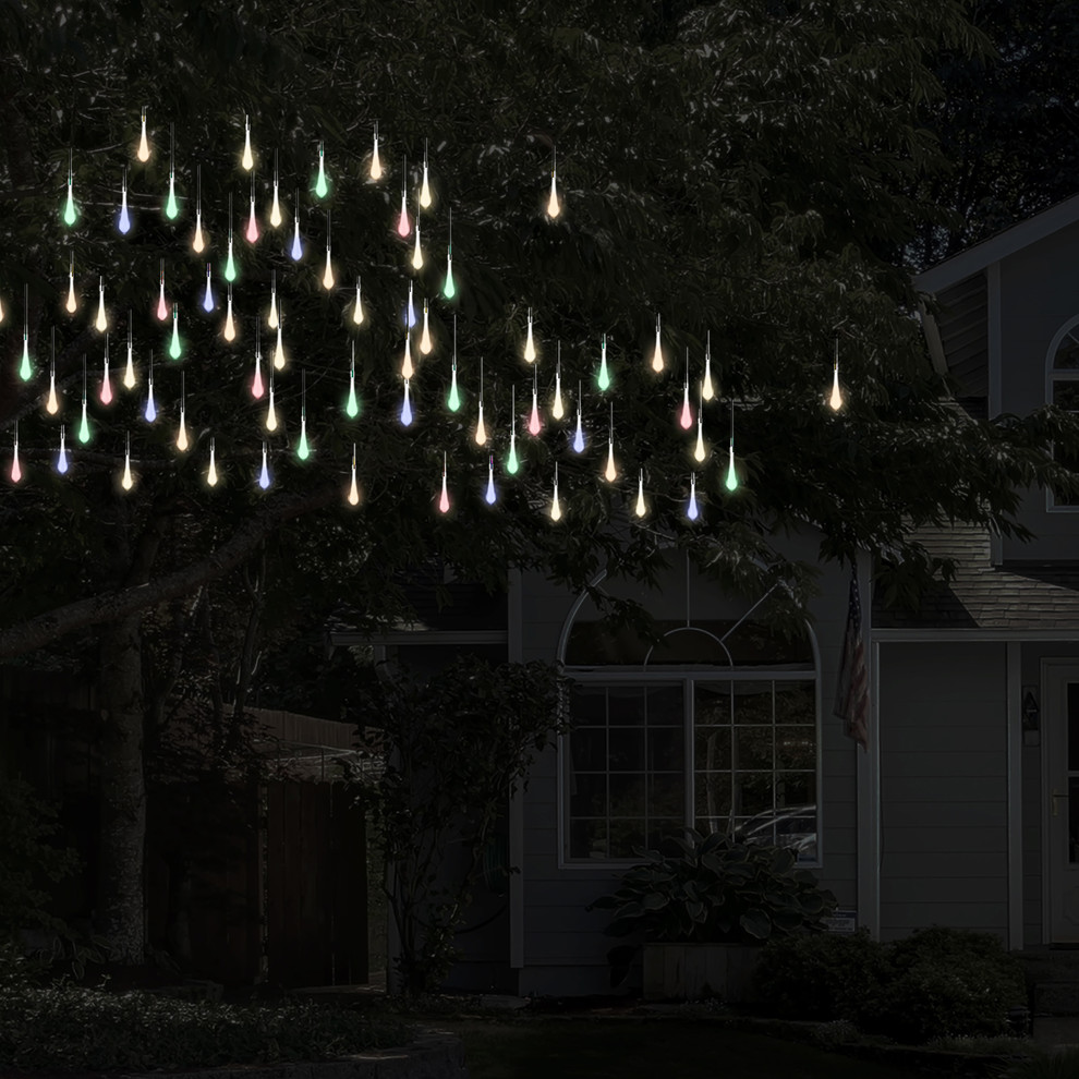 Pure Garden 8 Mode Solar LED String Lights   Contemporary   Outdoor Rope And String Lights   by Trademark Global  Houzz