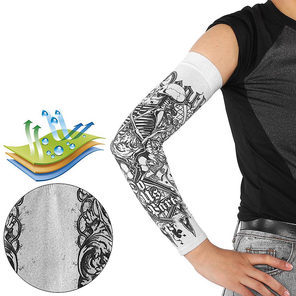 1 Pairs Arm Sleeves For Sun Protection， Cooling Sleeves Uv Sleeve Sports Half Finger Sleeves With Thumb Hole For Cycling， Fishing， Hiking， Driving[f]