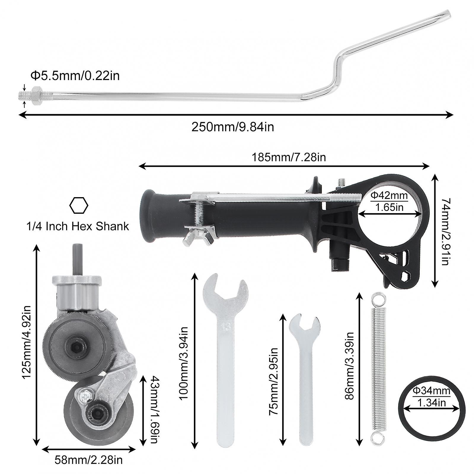 Born Pretty Electric Drill Plate Cutter Metal Nibbler Sheet Drill Attachment For Metal Cutting With Handle Electric Drill Shears Scissors